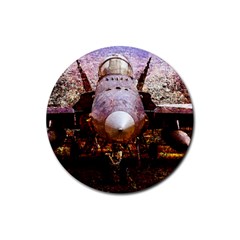 The Art Of Military Aircraft Rubber Round Coaster (4 Pack)  by FunnyCow