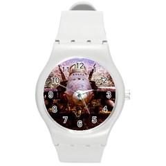 The Art Of Military Aircraft Round Plastic Sport Watch (m) by FunnyCow