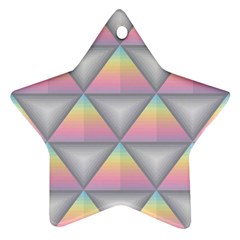 Background Colorful Triangle Star Ornament (two Sides) by Nexatart