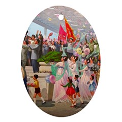 North  Korea - Propaganda Ornament (oval) by Valentinaart