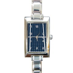 Solar Power Panel Rectangle Italian Charm Watch by FunnyCow