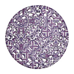 Colorful Intricate Tribal Pattern Ornament (round Filigree) by dflcprints