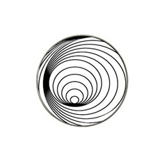 Spiral Eddy Route Symbol Bent Hat Clip Ball Marker (4 Pack) by Nexatart