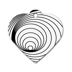 Spiral Eddy Route Symbol Bent Dog Tag Heart (one Side) by Nexatart