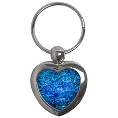 Water Color Navy Blue Key Chains (heart)  by FunnyCow
