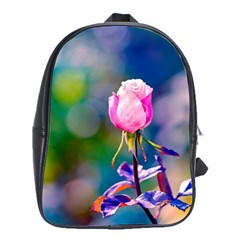 Pink Rose Flower School Bag (large) by FunnyCow