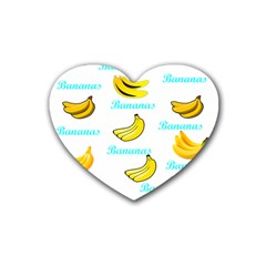 Bananas Heart Coaster (4 Pack)  by cypryanus