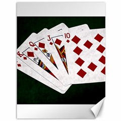 Poker Hands   Royal Flush Diamonds Canvas 36  X 48   by FunnyCow