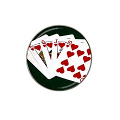 Poker Hands   Royal Flush Hearts Hat Clip Ball Marker (4 Pack) by FunnyCow