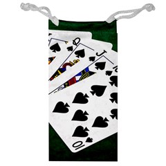 Poker Hands   Royal Flush Spades Jewelry Bags by FunnyCow