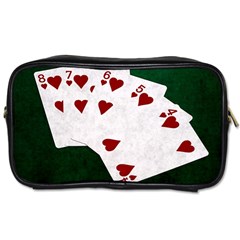 Poker Hands Straight Flush Hearts Toiletries Bags by FunnyCow