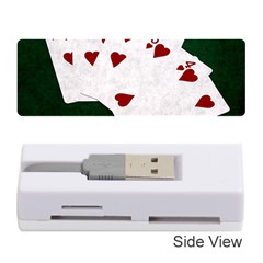 Poker Hands Straight Flush Hearts Memory Card Reader (stick)  by FunnyCow
