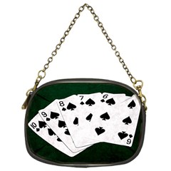 Poker Hands Straight Flush Spades Chain Purses (one Side)  by FunnyCow