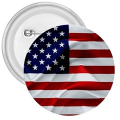 American Usa Flag 3  Buttons by FunnyCow