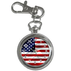 American Usa Flag Key Chain Watches by FunnyCow