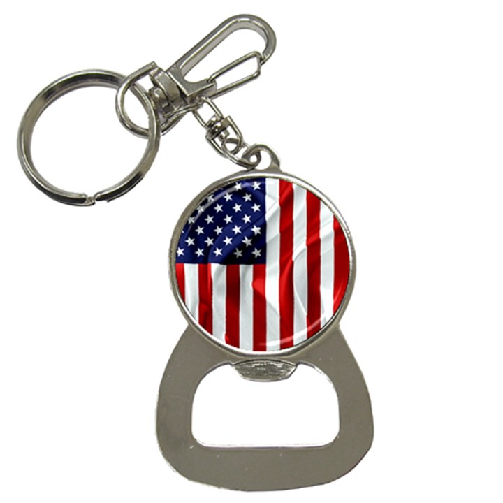 American Usa Flag Vertical Bottle Opener Key Chains