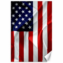 American Usa Flag Vertical Canvas 20  X 30   by FunnyCow