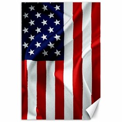 American Usa Flag Vertical Canvas 24  X 36  by FunnyCow