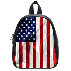 American Usa Flag Vertical School Bag (small) by FunnyCow