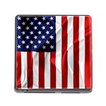 American Usa Flag Vertical Memory Card Reader (Square) Front
