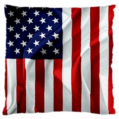 American Usa Flag Vertical Large Cushion Case (two Sides) by FunnyCow