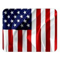 American Usa Flag Vertical Double Sided Flano Blanket (large)  by FunnyCow
