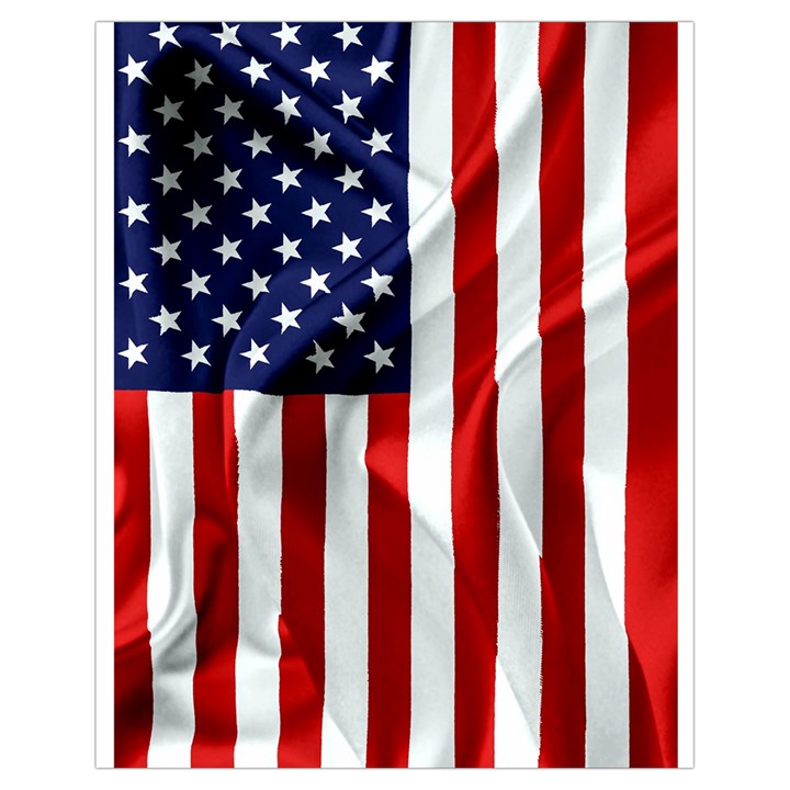 American Usa Flag Vertical Drawstring Bag (Small)