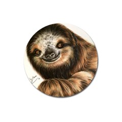 Sloth Smiles Magnet 3  (round)