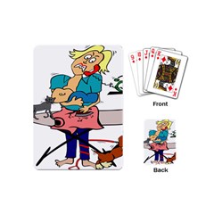 Housewife Multitasking Woman Playing Cards (mini)  by Sapixe
