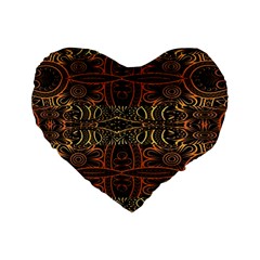 Gorgeous Aztec Design By Kiekie Strickland Standard 16  Premium Flano Heart Shape Cushions by flipstylezfashionsLLC
