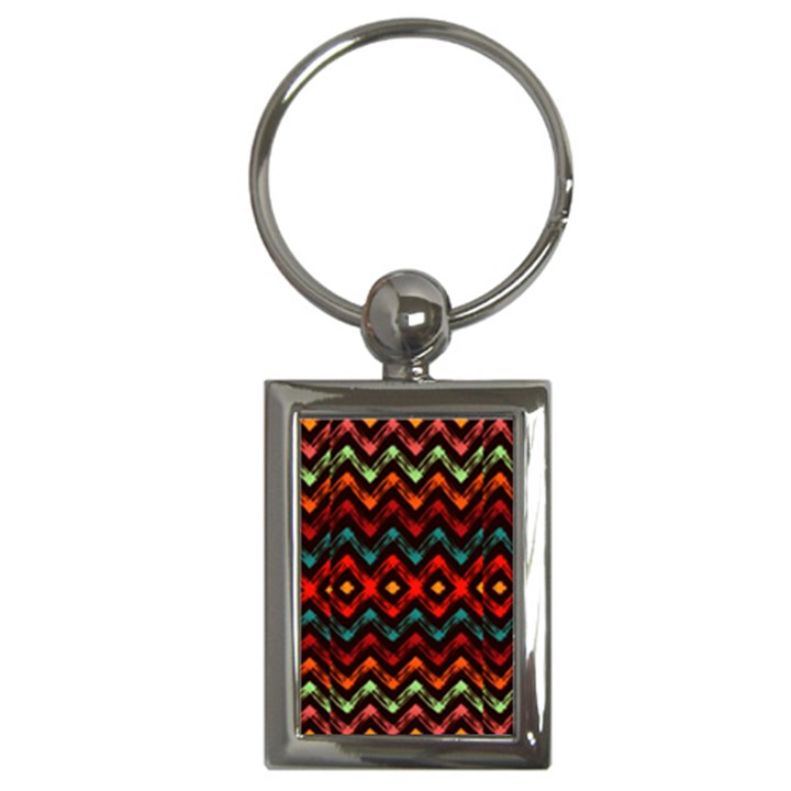 Seamless Native zigzags by FlipStylez Designs Key Chains (Rectangle) 