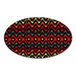 Seamless Native zigzags by FlipStylez Designs Oval Magnet