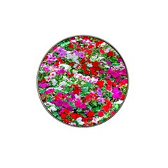 Colorful Petunia Flowers Hat Clip Ball Marker by FunnyCow