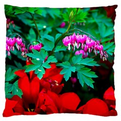 Bleeding Heart Flowers Standard Flano Cushion Case (one Side) by FunnyCow