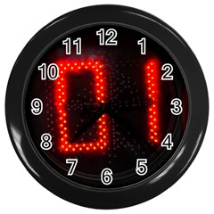 The Time Is Now Wall Clock (black) by FunnyCow