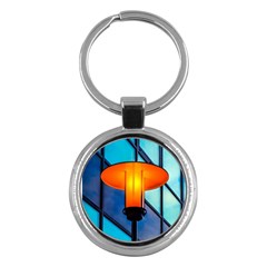 Orange Light Key Chains (round)  by FunnyCow