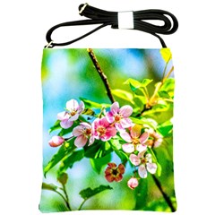 Crab Apple Flowers Shoulder Sling Bags by FunnyCow