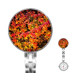 Orange, Yellow Cotoneaster Leaves In Autumn Stainless Steel Nurses Watch by FunnyCow