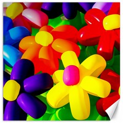 Toy Balloon Flowers Canvas 12  X 12   by FunnyCow