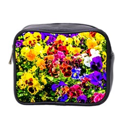 Viola Tricolor Flowers Mini Toiletries Bag 2-side by FunnyCow
