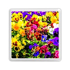 Viola Tricolor Flowers Memory Card Reader (square) by FunnyCow