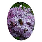 Lilac Bumble Bee Ornament (Oval)
