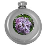 Lilac Bumble Bee Round Hip Flask (5 oz)