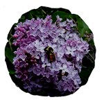 Lilac Bumble Bee Large 18  Premium Round Cushions
