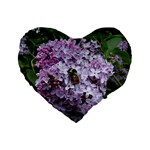 Lilac Bumble Bee Standard 16  Premium Heart Shape Cushions