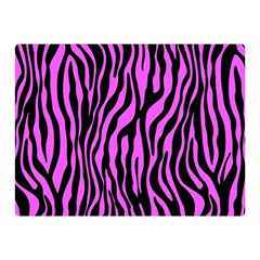Zebra Stripes Pattern Trend Colors Black Pink Double Sided Flano Blanket (mini)  by EDDArt