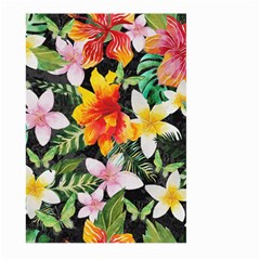 Tropical Flowers Butterflies 1 Large Garden Flag (two Sides) by EDDArt