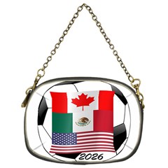 United Football Championship Hosting 2026 Soccer Ball Logo Canada Mexico Usa Chain Purses (one Side)  by yoursparklingshop