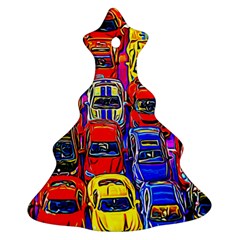Colorful Toy Racing Cars Christmas Tree Ornament (two Sides) by FunnyCow