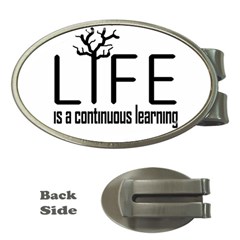 Life And Learn Concept Design Money Clips (oval)  by dflcprints